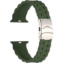 Apple Watch Ultra 49MM Metal Tokalı Ayarlanabilir Yapılı Soft Yumuşak Konforlu Silikon Kordon KRD72