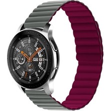 Galaxy Watch 46MM Çift Renkli Katlanabilir Şık Zarif Deri Kordon KRD52