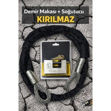 Lidersan Çelik Motorsiklet 1,2 Metre 14 mm  Kesilmez Çelik Halat Motorsiklet Bağlama Halatı Motorsiklet Zincir