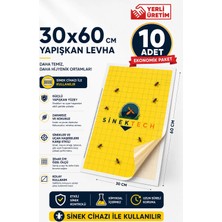 Sinektech Yapışkanlı Sinek Tutucu Bant Levha 30X60cm 10 Adet - Yapışkan Plaka - Sinek Cihazı Yapışkanı - Sinek Yakalama  Yapışkan Plaka Sinek Tutucu Yapışkan Levha 10'lu
