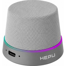 Hepu HP-MS01S Manyetik Bluetooth Hoparlör Telefon Standlı Kablosuz Hoparlör Bluetooth 5.3 Tws Stereo, 360° Ses Efekti, Rgb LED Işıklı Type-C Şarjlı Taşınabilir Hoparlör Siyah