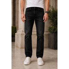 Ser Joven Erkek Antrasit Taşlamalı Regular Fit Boru Paça Likralı Jean Pantolon