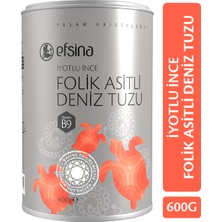 Efsina 600 GR Deniz Tuzu Folik Asit İçeren İyotlu İnce Tuz Türkiye Menşeli