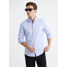 Altınyıldız Classics Mavi Erkek Tailored Fit Gömlek ACE201000177_AMV