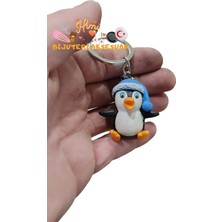 himi bijuteri aksesuar Şapkalı Penguen Plastik Anahtarlık Sırt Çantası Süsü Oto Anahtarlık Okul Çantası Süsü Spor Çantası Süsü