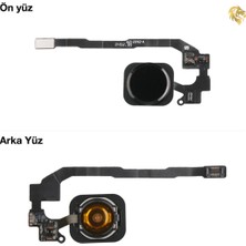 Arsking Uyumlu iPhone 5s Home Tuşu - Siyah / Uzay Grisi Orta Tuş Butonu Parmak Izi Butonu Açma-Kapama Butonu