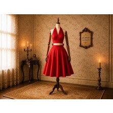 Guensı Vıctorıa-Ruby Satin 2 -Piece Set