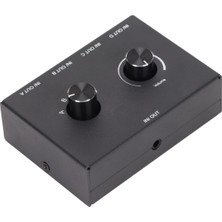 Alfais 6078 Ses Kulaklık Hoparlör 4 Port Aux Switch Çoklayıcı Çevirici 3.5mm Stereo Audio Seçici