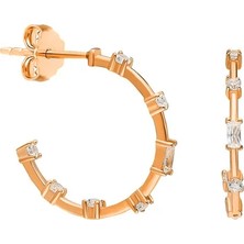 Eva Pırlanta Luna Zirkon Küpe 717051 Rose