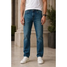 Ser Joven Erkek Yeşil Tintli Regular Fit Boru Paça Likralı Jean Pantolon