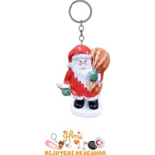 himi bijuteri aksesuar Çuvallı Noel Baba Plastik Anahtarlık Sırt Çantası Süsü Oto Anahtarlık Okul Çantası Süsü Spor Çantası Süsü