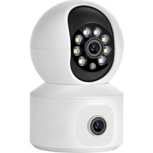 SmartVision Çift Kameralı 4MP Akıllı PTZ Wifi Güvenlik Kamerası