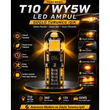 Duolight T10 WY5W Turuncu Amber LED Ampul 12V Canbus Park Plaka Sinyal Ayna Çamurluk Lambası 360° Işık 1 Adet