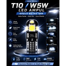 Duolight T10 W5W LED Ampul 12V Canbus Beyaz Işık Park Plaka Tavan Torpido Bagaj Lambası 1 Adet