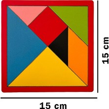 heptex Okula Hoş Geldin Hediyesi Ahşap Tangram (5 Adet)