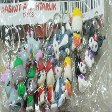 STR Silikon Maskot Anahtarlık Askılı Paketli 12'li