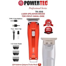 Powertec TR-1515 Lazer-Epilasyon Öncesi Tüm Vücut Tıraş Makinesi Sakal-Ense-Vücut