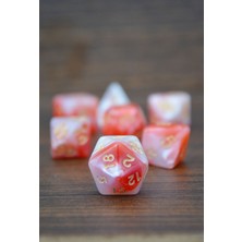 Mages Market Acropora Akrilik Zar Seti | Dnd, Frp, Ttrpg | Mercan Renkli Zar Seti (Özel Kutulu)