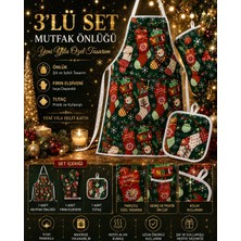 Sıvı Geçirmez 3'lü Mutfak Önlüğü & Eldiven Seti