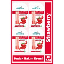 Cire Aseptine Lip Care Strawberry Renkli Dudak Bakım Kremi 4,5 gr 4 Adet