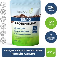 RENOVAFOOD Tempo Protein Çikolatalı Kolajen & Pre-Probiyotik Yüksek Protein Karışımı 450g