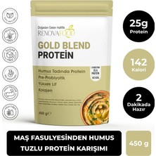 RENOVAFOOD Gold Blend Tuzlu Protein Kolajen & Pre-Probiyotik Yüksek Lifli Protein Karışımı Humus 450g