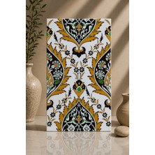 Armada Çini 25x40 Cm SP 417 Sarı  Göbekli Kütahya İznik Çini Karo