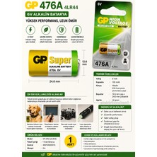 GB Gp 4LR44 476A 6V Yüksek Voltaj Alkalıne Sipesifik Pil (Köpek Tasması Pil)