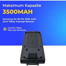 Ümit Maker Samsung Jet 85 Pet 3500 Mah 25.2V Dikey Süpürge Batarya