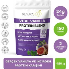 RENOVAFOOD Vital Vanilla Protein Vanilya İncir Kolajen & Pre-Probiyotik Yüksek Lifli Protein Karışımı 450g