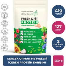 RENOVAFOOD Fresh Fit Protein Orman Meyveli Kolajen & Pre-Probiyotik Yüksek Lifli Protein Karışımı 450g