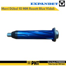 Platin Hırdavat Mavi Dübel 10 mm Rosett Blue Vidalı Expandet Dübel 100 Adet