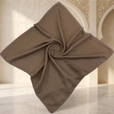 Maysam Hac Umre Hediyelik Düz Dikişli Yazma 100X100 cm Vizon