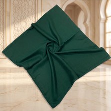 Maysam Hac Umre Hediyelik Düz Dikişli Yazma 100X100 cm Zümrüt Yeşili