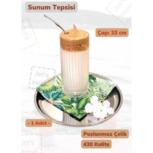 Jet's Home Sunum Tepsisi 33 cm Paslanmaz Çelik Servis Tepsisi
