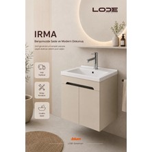 Lode Bath Lode Irma Kumtaşı 70 cm Seramik Lavabolu Alt Banyo Dolabı