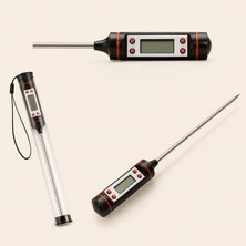 TP101 Dijital Saplı Gıda Termometresi / Et, Süt, Içecek ve Su Derecesi Mutfağınız Için TP101 Dijital LCD Ekranlı Saplı Iğneli Mutfak Termometresi