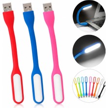 Gaman Taşınabilir Esnek USB LED Işık Lambası 3 Adet Dizüstü Bilgisayar Mini USB LED Kitap Okuma Lambası-Krmz,lcvrt,pmb