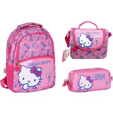 Hello Kitty Hello Kıtty Okul Çantası Seti (3 Parça)