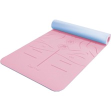 Gymo Sembol Hizalamalı 6mm Tpe Yoga Matı Pilates Minderi Pembe