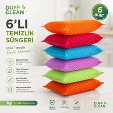 Duff Clean 6 Adet Petek Dokulu Bulaşık Süngeri Sihirli Pratik Sünger