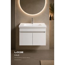 Lode Bath Lode Kale Beyaz 90 cm Seramik Lavabolu Alt Banyo Dolabı