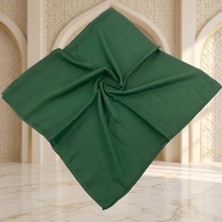 Maysam Hac Umre Hediyelik Düz Dikişli Yazma 100X100 cm Koyu Yeşil