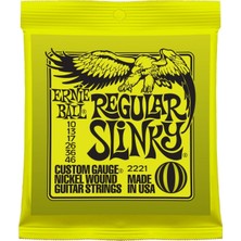 Ernie Ball P02221 10-46 Elektro Gitar Teli Regular Slinky Nickel
