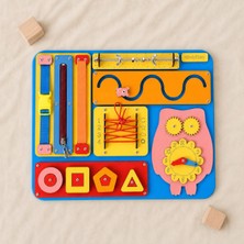 Mindy Kidsy MindyKidsy Montessori Aktivite ve Öğrenme Panosu Eğitici 40X30 Geliştirici Ahşap Oyuncak Tahtası