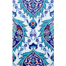 Armada Çini 25x40 Cm SP 417 Mavi Göbekli Kütahya İznik Çini Karo