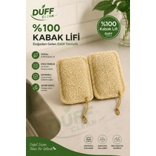 Duff Clean Doğal Kabak Bulaşık Lifi 2 Adet Çift Taraflı Kullanım 12X8 Cm Çizmez Özellik