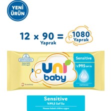 Uni Baby Sensitive Islak Bebek Mendil 12X90 1080 Yaprak