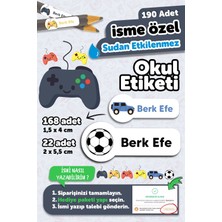 Msticker 190 Adet Kişiye Özel Okul Etiketi Isimli Kalem Defter Suluk Etiket Suya Dayanıklı Etiket Oyun