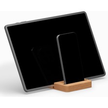 Telefon ve Tablet Standı | Meşe Ağacından Masaüstü Standı | Woodsaka